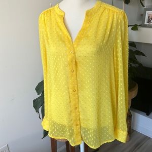 Women’s sheer yellow blouse.